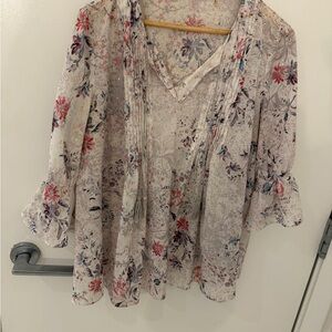 Tahari Multicolor Floral Blouse